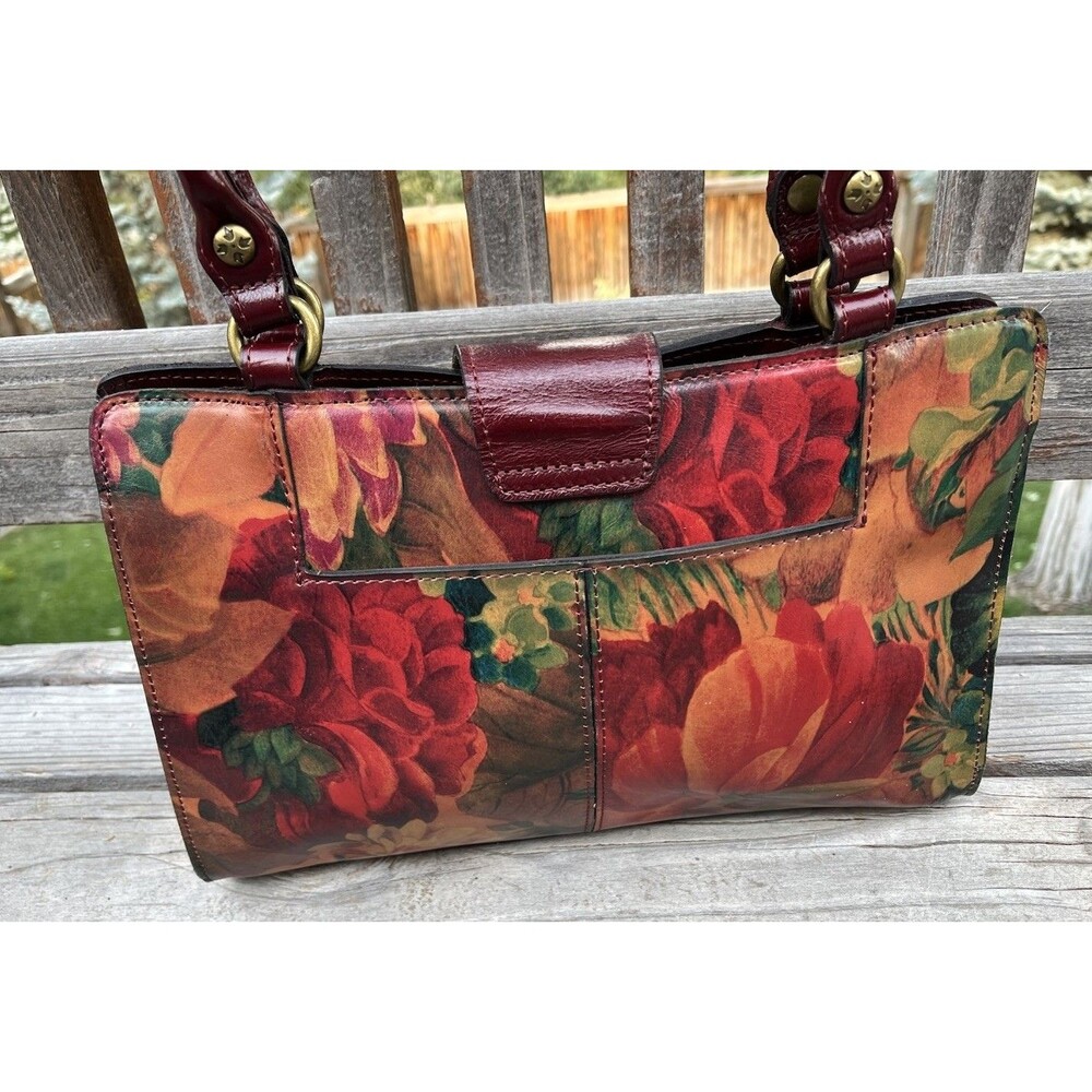 Patricia Nash Rienzo Floral Leather Satchel Shoulder Bag Multicolor - Picture 8 of 16